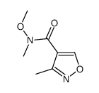 N-Methoxy-N,3-dimethyl-1,2-oxazole-4-carboxamide结构式