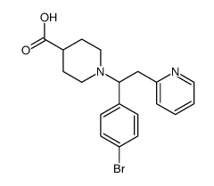 1-[1-(4-bromophenyl)-2-pyridin-2-ylethyl]piperidine-4-carboxylic acid结构式