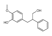 5-(3-hydroxy-2-phenylpropyl)-2-methoxyphenol structure