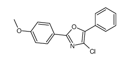 4-chloro-2-(4-methoxyphenyl)-5-phenyl-1,3-oxazole结构式