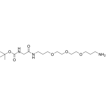 Boc-Gly-amido-(CH2)3-PEG3-(CH2)3-amine structure