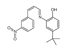 4-tert-butyl-2-[[(E)-3-(3-nitrophenyl)prop-2-enylidene]amino]phenol Structure