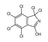 3,3,4,5,6,7-Hexachloro-2,3-dihydro-1H-isoindol-1-one结构式