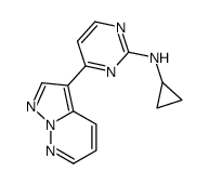 N-cyclopropyl-4-pyrazolo[1,5-b]pyridazin-3-ylpyrimidin-2-amine Structure