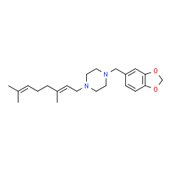 1-[(2E)-3,7-Dimethyl-2,6-octadienyl]-4-[(1,3-benzodioxol-5-yl)methyl]piperazine结构式