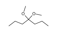 4,4-dimethoxyheptane Structure