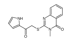 3-methyl-2-[2-oxo-2-(1H-pyrrol-2-yl)ethyl]sulfanylquinazolin-4-one结构式