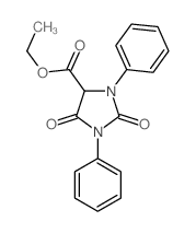 ethyl 2,5-dioxo-1,3-diphenyl-imidazolidine-4-carboxylate结构式