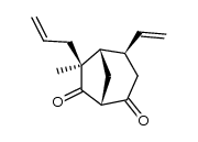 (1R,4R,5S,6S)-6-allyl-6-methyl-4-vinylbicyclo[3.2.1]octane-2,7-dione结构式