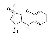 4-(2-chloroanilino)-1,1-dioxothiolan-3-ol结构式