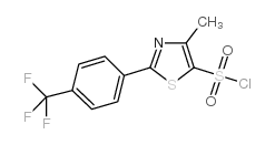 4-Methyl-2-(4-(trifluoromethyl)phenyl)thiazole-5-sulfonyl chloride structure