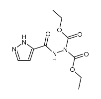 N,N-dicarbethoxyhydrazido-5 pyrazole结构式