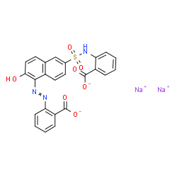 2-[[6-[[(2-Carboxyphenyl)amino]sulfonyl]-2-hydroxy-1-naphthalenyl]azo]benzoic acid disodium salt picture