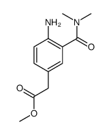 Methyl 2-(4-amino-3-(dimethylcarbamoyl)phenyl)acetate structure