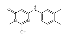 6-(3,4-dimethylanilino)-3-methyl-1H-pyrimidine-2,4-dione Structure