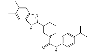 1-Piperidinecarboxamide,3-(5,6-dimethyl-1H-benzimidazol-2-yl)-N-[4-(1-methylethyl)phenyl]-(9CI)结构式
