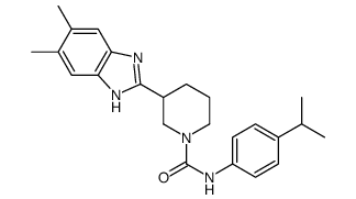 1-Piperidinecarboxamide,3-(5,6-dimethyl-1H-benzimidazol-2-yl)-N-[4-(1-methylethyl)phenyl]-(9CI) picture