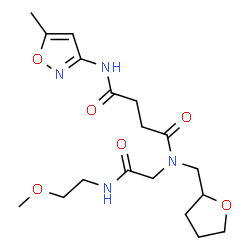 Butanediamide, N-[2-[(2-methoxyethyl)amino]-2-oxoethyl]-N-(5-methyl-3-isoxazolyl)-N-[(tetrahydro-2-furanyl)methyl]- (9CI)结构式