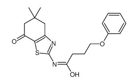 Butanamide, 4-phenoxy-N-(4,5,6,7-tetrahydro-5,5-dimethyl-7-oxo-2-benzothiazolyl)- (9CI) structure