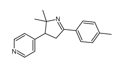 4-[2,2-dimethyl-5-(4-methylphenyl)-3,4-dihydropyrrol-3-yl]pyridine结构式