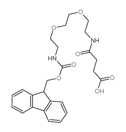 1-(9H-Fluoren-9-yl)-3,14-dioxo-2,7,10-trioxa-4,13-diazaheptadecan-17-oic acid Structure