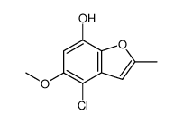 4-Chloro-7-hydroxy-5-methoxy-2-methylbenzofuran Structure