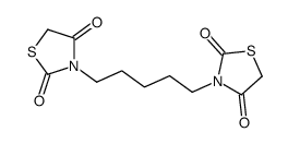 3-[5-(2,4-dioxo-1,3-thiazolidin-3-yl)pentyl]-1,3-thiazolidine-2,4-dione结构式