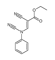ethyl 2-cyano-3-(N-cyanoanilino)prop-2-enoate结构式