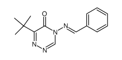 4-benzylideneamino-6-tert-butyl-4H-[1,2,4]triazin-5-one结构式