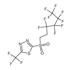 2-(3,3,4,4,5,5,6,6,6-nonafluoro-hexane-1-sulfonyl)-5-trifluoromethyl-[1,3,4]thiadiazole结构式