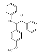 2-anilino-2-(4-methoxyphenyl)-1-phenyl-ethanone结构式