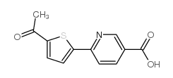 6-(5-Acetylthiophen-2-yl)-nicotinic acid结构式