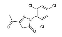 5-acetyl-2-(2,4,6-trichlorophenyl)-4H-pyrazol-3-one结构式