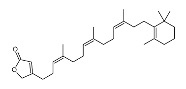 4-[(3E,7E,11E)-4,8,12-Trimethyl-14-(2,6,6-trimethyl-1-cyclohexen-1-yl)tetradeca-3,7,11-trienyl]furan-2(5H)-one结构式