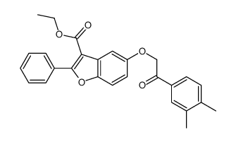 ethyl 5-[2-(3,4-dimethylphenyl)-2-oxoethoxy]-2-phenyl-1-benzofuran-3-carboxylate结构式