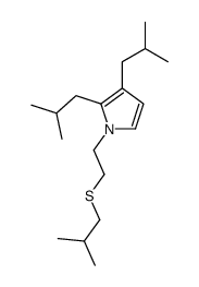 2,3-bis(2-methylpropyl)-1-[2-(2-methylpropylsulfanyl)ethyl]pyrrole Structure