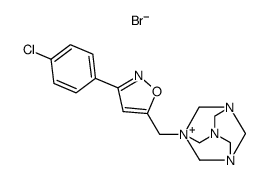 1-[[3-(4-chlorophenyl)-5-isoxazolyl]methyl]-3,5,7-triaza-1-azoniaadamantane bromide Structure