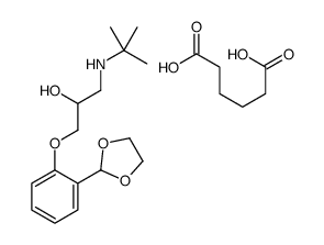 1-(tert-butylamino)-3-[2-(1,3-dioxolan-2-yl)phenoxy]propan-2-ol,hexanedioic acid结构式