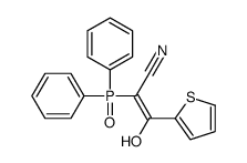 2-diphenylphosphoryl-3-hydroxy-3-thiophen-2-ylprop-2-enenitrile结构式