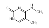 5-methyl-4-methylamino-3H-pyrimidine-2-thione structure