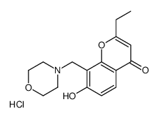 2-ethyl-7-hydroxy-8-(morpholin-4-ium-4-ylmethyl)chromen-4-one,chloride Structure