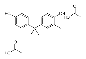 acetic acid,4-[2-(4-hydroxy-3-methylphenyl)propan-2-yl]-2-methylphenol Structure