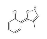 6-(4-methyl-2H-1,2-oxazol-5-ylidene)cyclohexa-2,4-dien-1-one结构式