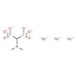 trisodium hydrogen [(dimethylamino)methylene]bisphosphonate结构式