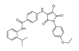 4-[[4-chloro-1-(4-ethoxyphenyl)-2,5-dioxopyrrol-3-yl]amino]-N-(2-propan-2-ylphenyl)benzamide Structure