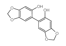 6-(6-hydroxybenzo[1,3]dioxol-5-yl)benzo[1,3]dioxol-5-ol structure
