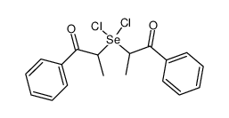 dichloro-bis-(1-methyl-2-oxo-2-phenyl-ethyl)-λ4-selane Structure