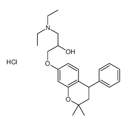 1-(diethylamino)-3-[(2,2-dimethyl-4-phenyl-3,4-dihydrochromen-7-yl)oxy]propan-2-ol,hydrochloride结构式