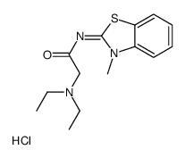 2-(diethylamino)-N-(3-methyl-1,3-benzothiazol-2-ylidene)acetamide,hydrochloride Structure