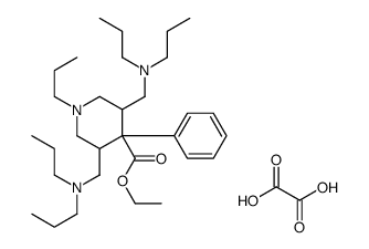 ethyl 3,5-bis[(dipropylamino)methyl]-4-phenyl-1-propylpiperidine-4-carboxylate,oxalic acid结构式